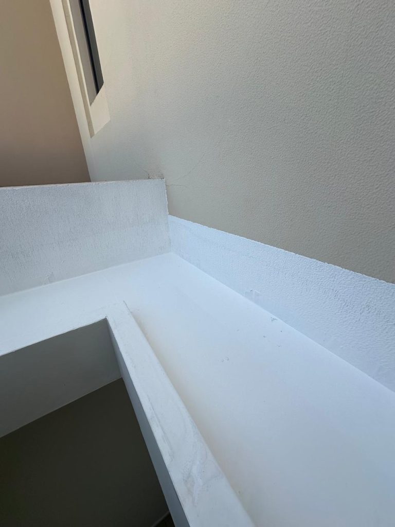 The Goat Roofing waterproofing in white . instant set and UV Stable
