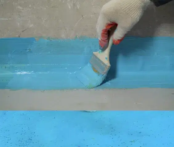 Brush applied bathroom paint