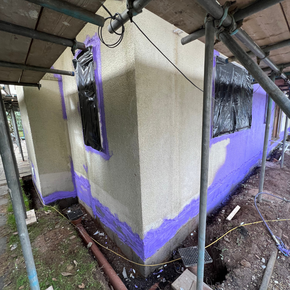 Passive Purple Internal being applied to the warm side of insulation during an Oxford retrofit project.