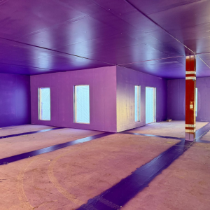 “New-build modular hospital in East Anglia sealed with Passive Purple airtight vapour control”